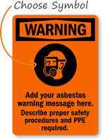 Custom Sign - Add Your Asbestos Warning Message