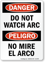 Bilingual Do Not Watch Arc Sign