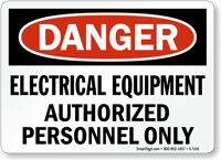 Best Selling Electrical Equipment Authorized Personnel Danger Sign