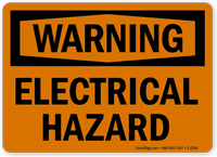 Warning Electrical Hazard Sign