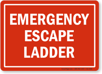 Emergency Escape Ladder Safety Sign