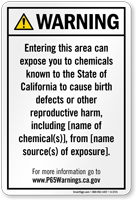 Environmental Exposure Prop 65 Sign