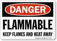 Danger Flammable Sign