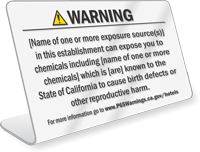 Hotel Exposure Prop 65 Sign