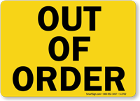 Machine Service Sign