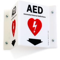 AED Automated External Defibrillator Sign