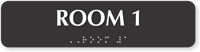 Room 1 Tactile Touch Braille Sign