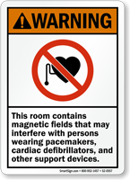 Magnetic Fields Interfere With Pacemakers Cardiac Defibrillators Sign