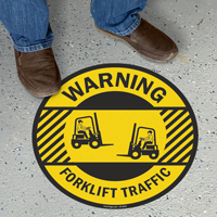 Forklift Traffic Warning SlipSafe Floor Sign