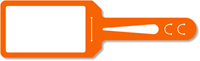 Orange Blank Self Locking 2 Sided Tag