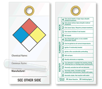 NFPA Diamond (with reference guide) Self-Laminating Tags
