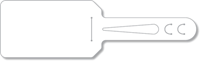 White Self Locking Blank Tag Double Sided