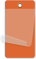 Orange Self Laminating Blank Inspection Tag