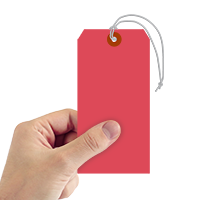 13 Pt Cardstock Shipping Tag Red