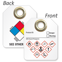 Danger or Warning GHS and NFPA Tag