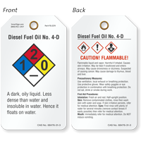 Diesel Fuel Oil No. 4-D GHS and NFPA Tag