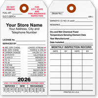 Standard Fire Extinguisher Recharge Tag #6