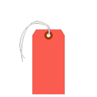 Fluorescent Red Tags (with elastic strings)