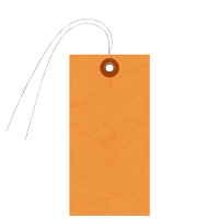Orange Tyvek Shipping Blank Tag With Wire And Eyelet