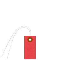 Tyvek Shipping Red Tag With Wire And Metal Eyelet