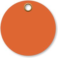 3 in. circle Fluorescent Orange Vinyl Tags