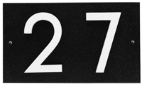 Floating Stand-Off 2-Number Horizontal Sign Plaque With Modern Font