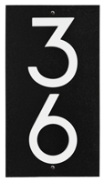 Floating Stand-Off 2-Number Vertical Sign With Modern Font