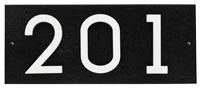 Floating Stand-Off 3-Number Horizontal Sign Plaque With Modern Font