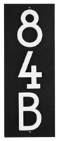 Floating Stand-Off 3-Number Vertical Sign With Modern Font