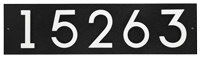 Floating Stand-Off 5-Number Horizontal Sign Plaque With Modern Font