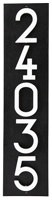 Floating Stand-Off 5-Number Vertical Sign Plaque With Modern Font