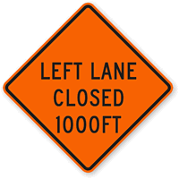 1000 Ft  Traffic Sign
