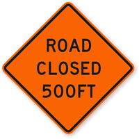 500 Ft  Traffic Sign