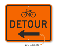 Route Marker Sign with Arrow