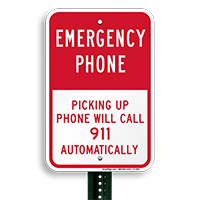 Emergency Telephone, picking Up Signs