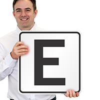 Letter E Parking Spot Signs