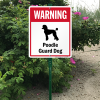 Warning Poodle Guard Dog LawnBoss™ Signs