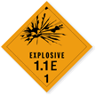 Explosive 1.1E Paper HazMat Label