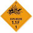 Explosive 1.1F Paper HazMat Label