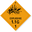 Explosive 1.1G Paper HazMat Label