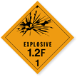 Explosive 1.2F Paper HazMat Label