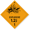 Explosive 1.2J Paper HazMat Label