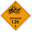 Explosive 1.2K Paper HazMat Label