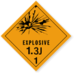 Explosive 1.3J Paper HazMat Label