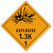 Explosive 1.3K Paper HazMat Label