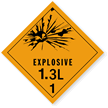 Explosive 1.3L Paper HazMat Label