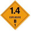Explosive 1.4B Paper HazMat Label