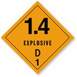 Explosive 1.4D Paper HazMat Label