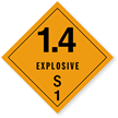 Explosive 1.4S Paper HazMat Label