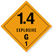 Explosive 1.4G Vinyl HazMat Label